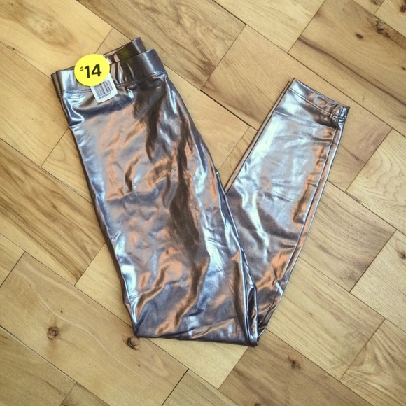 Forever 21 Pants - Metallic Silver Leggings